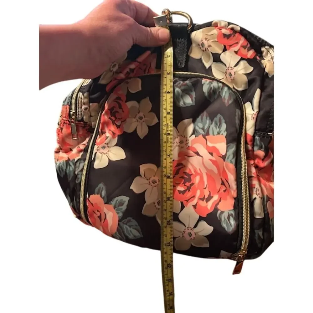 Weekender Bag Floral Duffle Overnight Bag Canvas Travel Carry On Waterproof